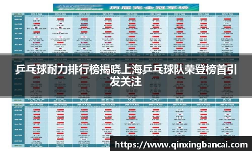 乒乓球耐力排行榜揭晓上海乒乓球队荣登榜首引发关注
